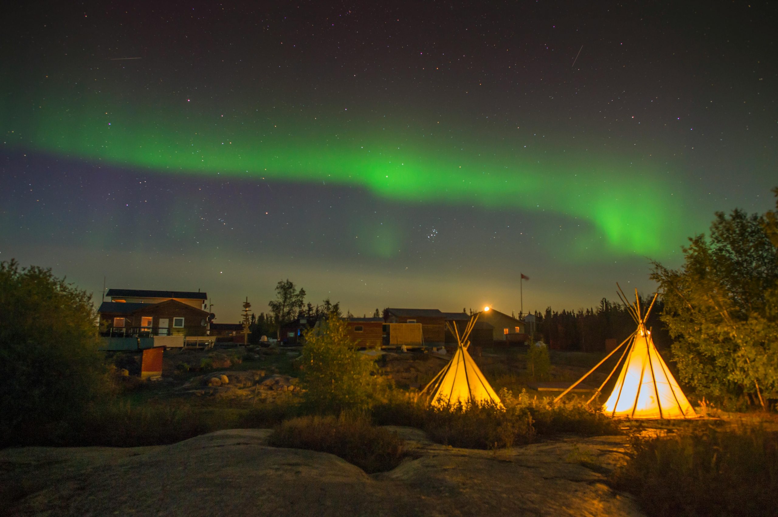 northern lights in Yellowknife, Canada